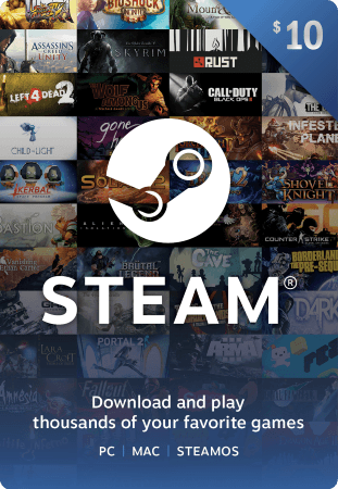 Steam Wallet Code USD 10 (US)